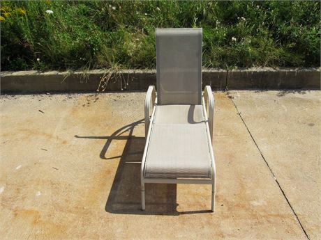 Home Patio Brand Mesh Fabric and Metal Framed Lounge Chair