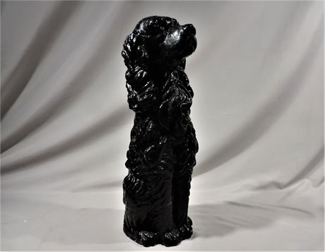 Black Cement Cocker Spaniel Statue