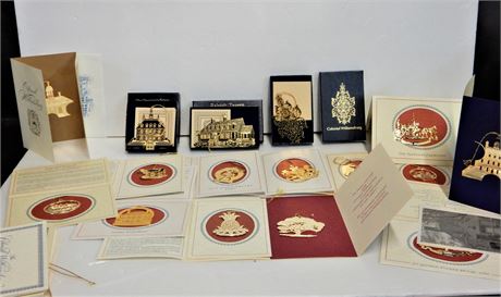 Colonial Williamsburg Ornaments in Original Envelopes