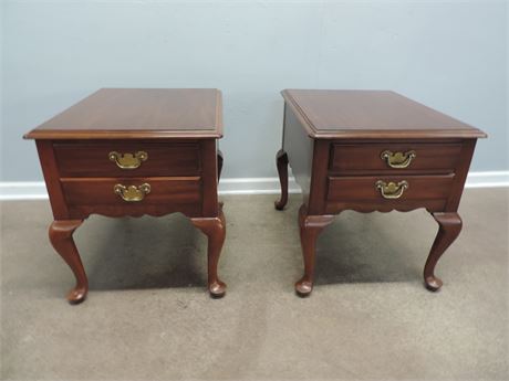 Pair of HENKEL - HARRIS Solid Wood Tables