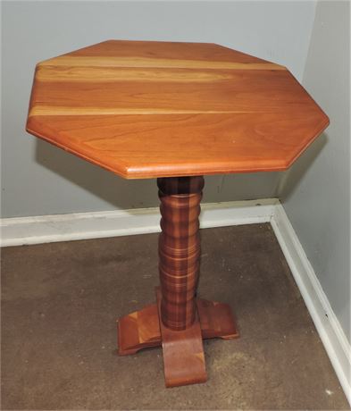 Octagon Shape Solid Wood Table / Stand