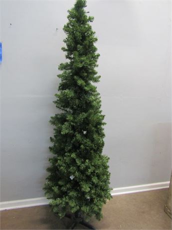 Christmas Tree with Working Lights, Metal Base (2 Piece)