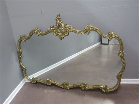 Huge Ornate Wood Framed Mirror