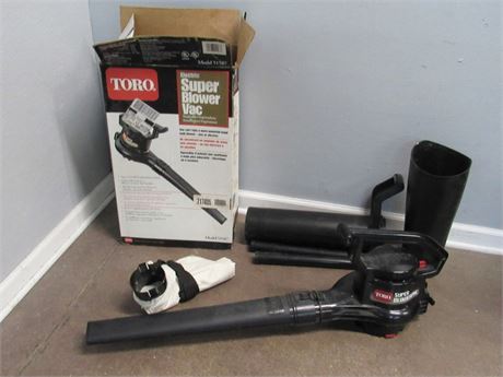 Toro Electric Super Blower/Vac with Bag and Attachments