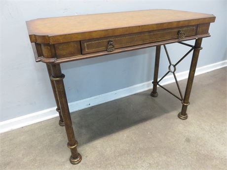 Wrought Iron / Wood Top Writing Desk