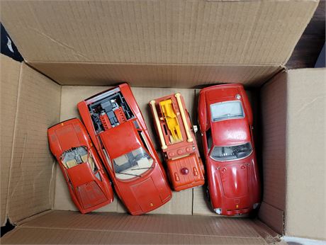 Vintage Collection of Die Cast Toy Cars and Accessories