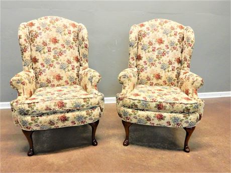 Wingback Upholstered Chair Set