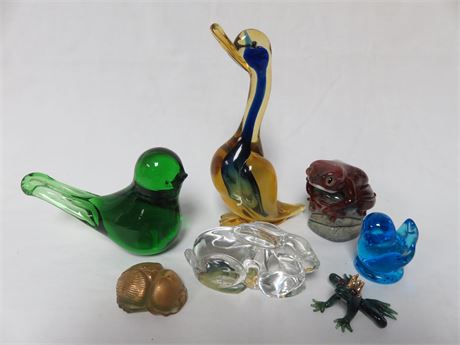 Art Glass Animal Figurines & Paperweights