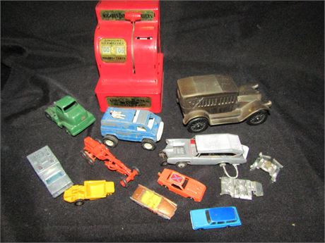 Toy Cars and Bank Collection