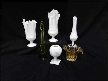 Vintage Glass Vase Lot