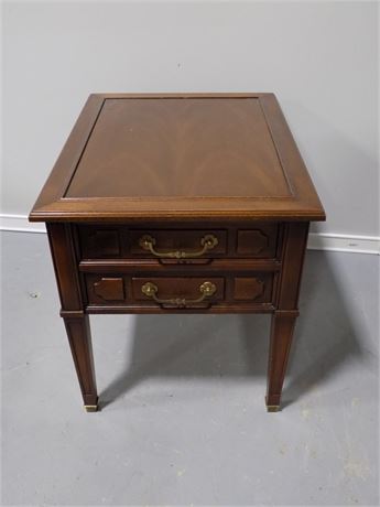 Vintage Two Drawer End Table
