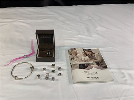 "PANDORA" Charms and Bracelet