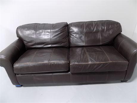 Arhaus Classic Leather Sofa
