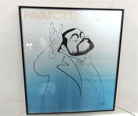 Signed HIRSHFELD 'Pavarotti & Friends' Print