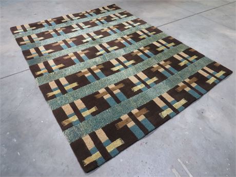 Area Rug Hand-Tufted Wool Blend