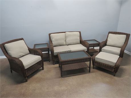 7-Piece Synthetic Wicker Seating Group