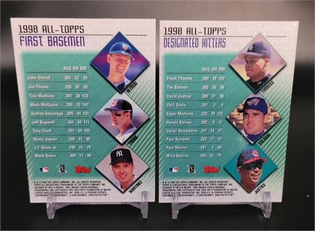 1998 Topps Mystery Finest Lot of 2 Frank Thomas, Jim Thome, David Justice