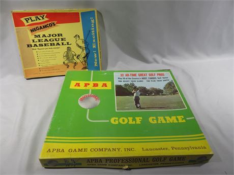 Vintage Sports Board Games - APBA Golf - Negamco's Major League Baseball