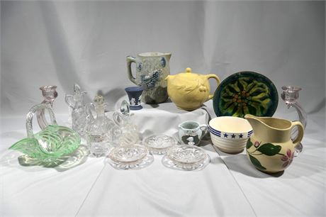 Antique Glass Sauce Dishes, WEDGWOOD, Yellow Ware, 1962 Copper Plate & More!