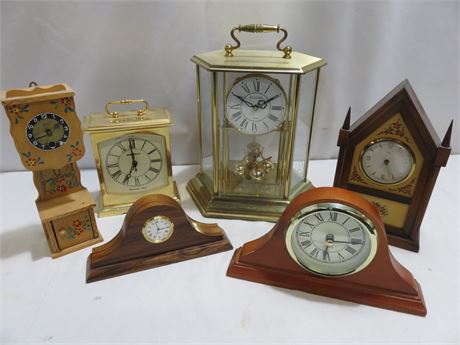 Decorative Mantel Clock Lot
