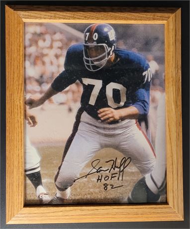 Sam Huff New York Giants Autograph Framed 8x10