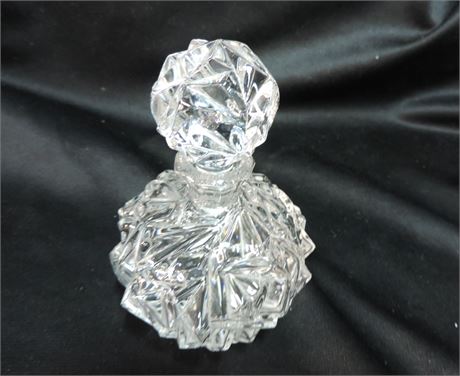 TIFFANY & COMPANY Rock Cut Crystal Perfume Bottle