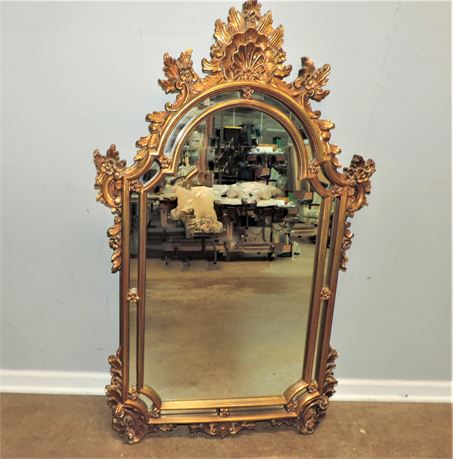 Gold Tone Resin Hanging Mirror