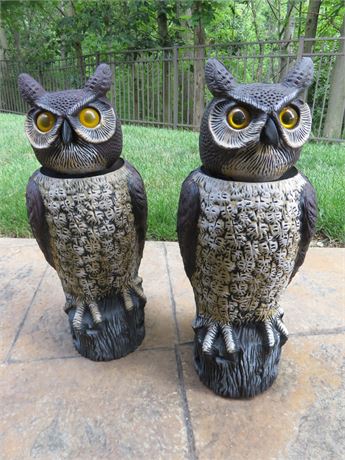 Solar Powered Owl Garden Sculptures