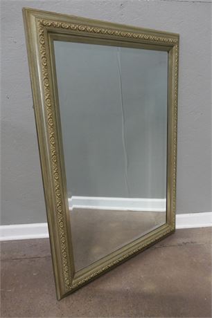 Numbered, Dusted Gold Framed, Beveled Edge Mirror by the Carolina Mirror Company