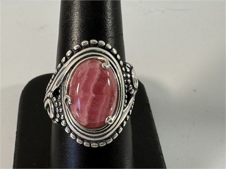 Transitional Design Online Auctions - Sterling Silver - Rhodonite Ring ...