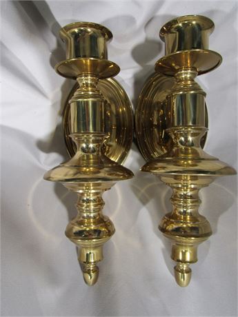 Baldwin Brass Wall Sconce, with Single Arm Candle Holders