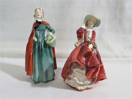 2 Vintage Royal Doulton Figurines - Jean & Top Of The Hill
