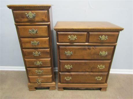 Wooden Lingerie Dresser and Matching Large Chest