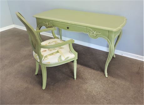 French Louis XV Style Tomlinson Desk with Matching Chair