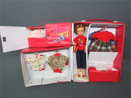 Original Tammy Doll with London Travel Case & Clothes 1960s