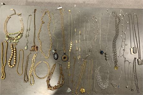 Lot of Costume Gold/Silver Tone Necklaces