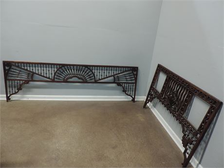 Victorian Wood Carved Fretwork / Two Piece