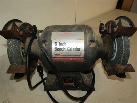 6'' Bench Grinder and Handy Man Heavy Duty Black Tote