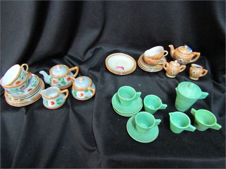 Childrens Size China Collection, Jadite, and Lusterware
