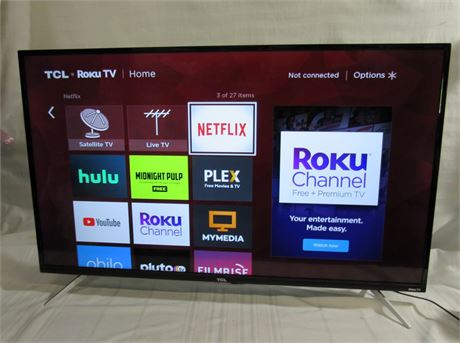 TCL 43" ROKU Flat Panel TV with Remote