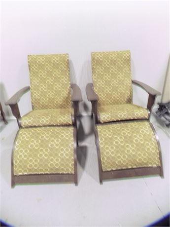 Lounge Chair Set / 2 Stools / 2 Chairs