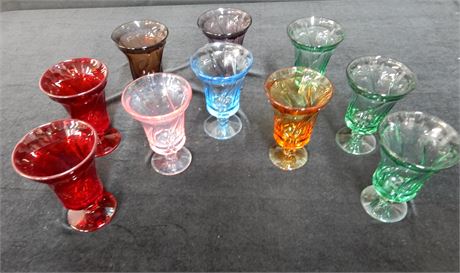 Vintage Multi-Color Parfait Glasses