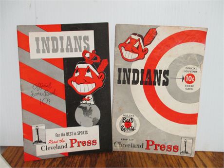 1949 & 1951 Cleveland Indians Scorebooks
