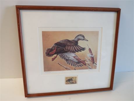 C. HUBER Limited Edition Migratory Waterfowl Stamp Illustration Print