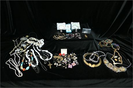 Lot of Costume Jewelry with Turquoise and Minnie Mouse Pin