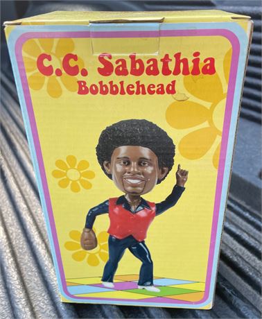 C.C. SABATHIA Cleveland Indians Throwback 70's Bobblehead