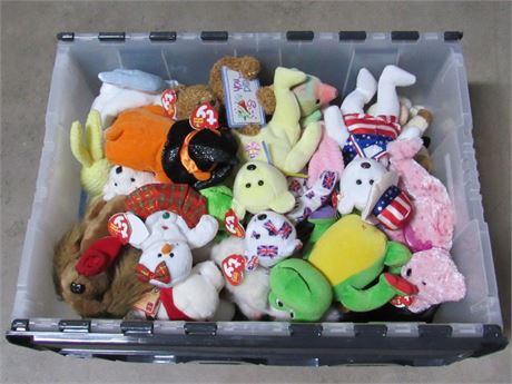 Large Plush Toy Lot- 50+ - Mostly TY Beanie Babies - #2