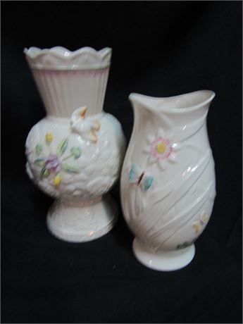 Belleek Pottery Vases