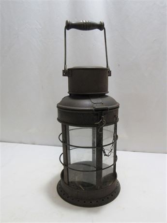 Early Primitive Tin Candle Lantern