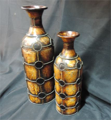 Napco Import Metal Gold Accent Vases